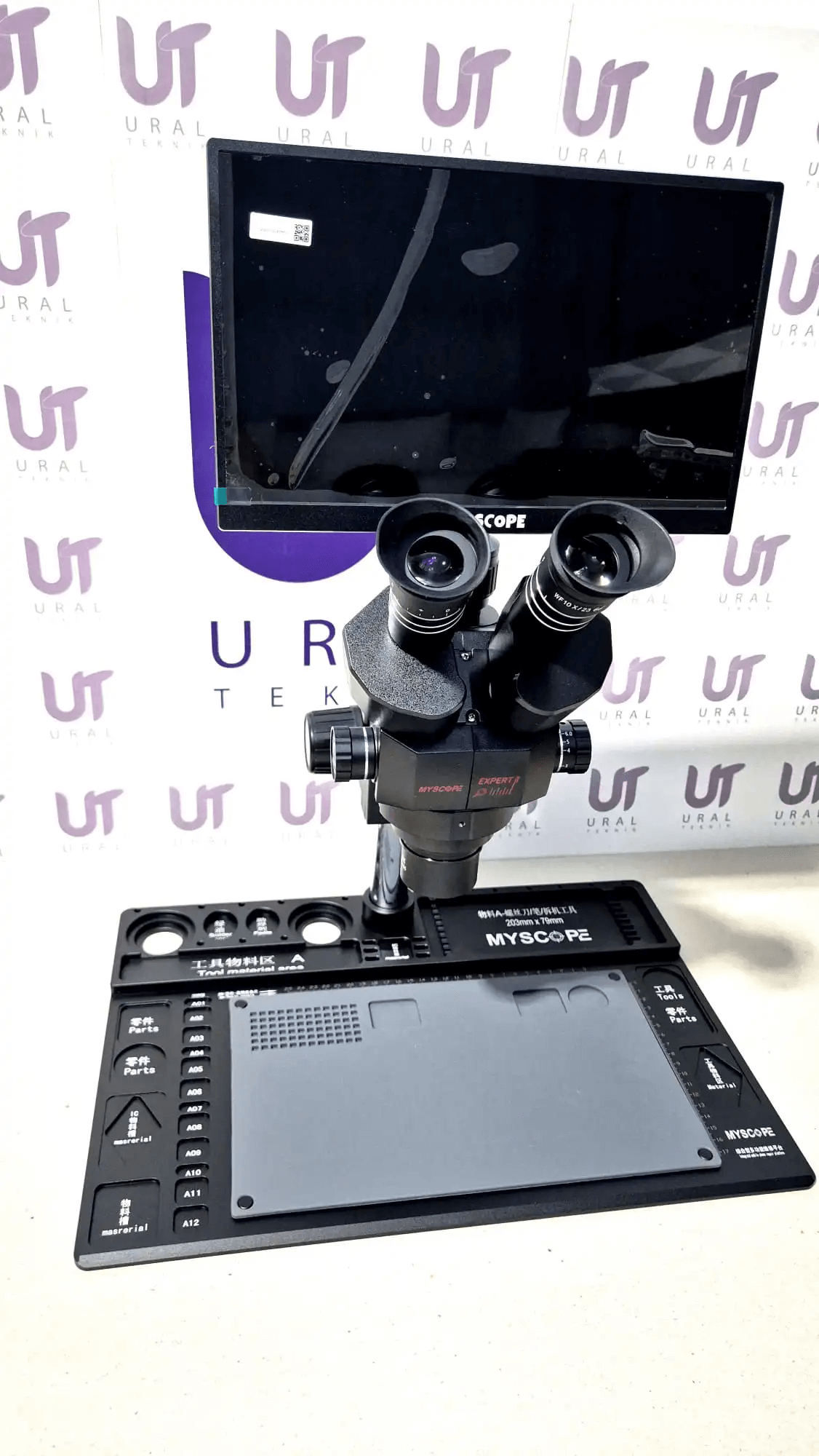 Myscope Expert My-7S Profesyonel Kamera ve Üst Ekranlı Elektronik Tamir Mikroskobu